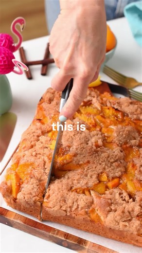 Peach Coffee Cake (No Eggs, No Dairy) RECIPE IN COMMENT | The Conscious Plant Kitchen