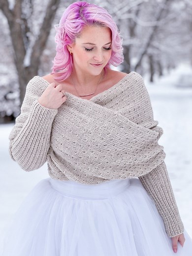KNITTING PATTERN ** Snowfall Sweater Scarf, Scarf With Sleeves, Sneed, Thneed, Textured Scarf With Sleeves, Knit Wrap, Knit Shawl - Etsy