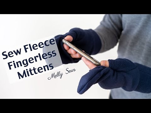 How to Sew Fleece Mittens - Convertible Fingerless Gloves