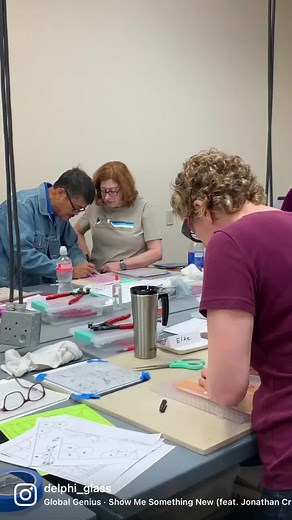 1.7K views · 11 reactions | Today was a full house. Wesley Wong is here teaching his Fused Glass Mosaics with Depth class. Val was teaching Blown Glass Globes class. Plus Donna Van Hooser is here teaching her Color Freedom Pet Portrait class. #GlassGetaway2022 | Delphi Glass | Facebook