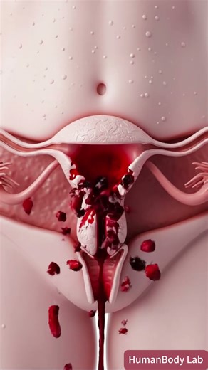 Menstrual Cycle in 3D Animation #animation #fertilization #anatomy #shortvideo