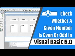 Check whether a given number is even or odd in visual basic 6