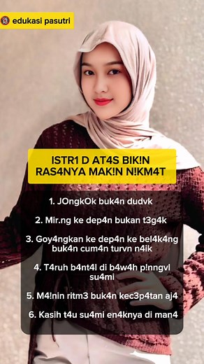 212K views · 856 reactions | Edukasi/tips tips suami istri bahagia #communityengagement #keluargaharmonis #funnymoment #suamiistribahagia #katakataplus #khususbuatsuamiistri #ceritakehidupan #reels #pernikahan #snowday #trading | Wulan Wijaya | Facebook