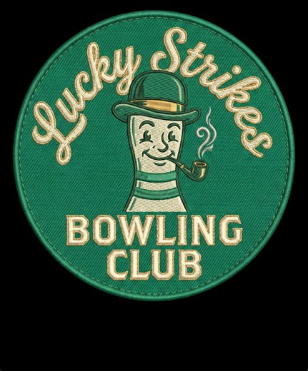 Retro Bowling Club Logo PNG | Lucky Strikes Mascot (digital Download) - Etsy