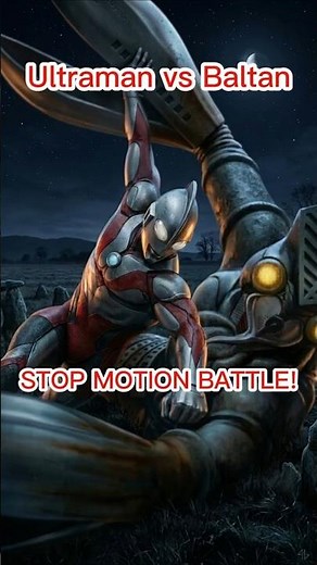 Ultraman vs Baltan STOP MOTION BATTLE! #shorts