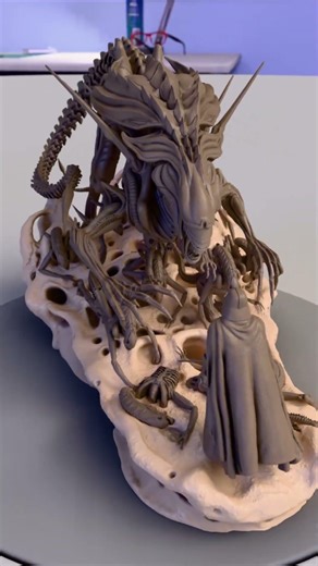 #alien #starwars #alienqueen #darthvader #diorama #slt #diy #3dprinting #movie #gambody3dprints