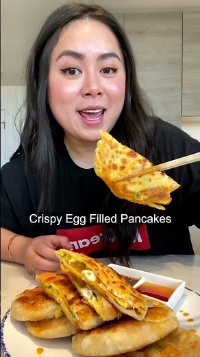 Crispy Egg Filled Pancakes (5 Ingredients)