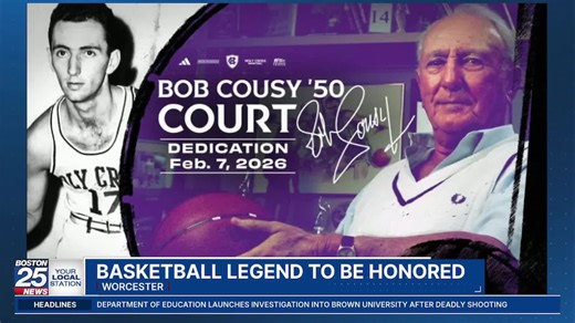 Boston Celtics legend Bob Cousy to be honored with new basketball court at Holy Cross
