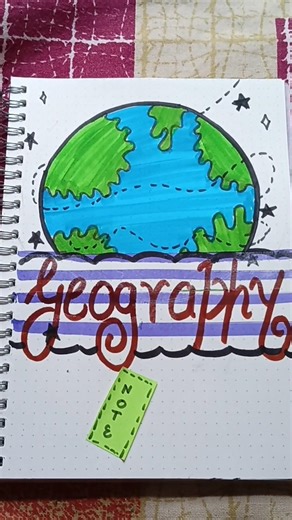 DIY geography cover page design 🤩