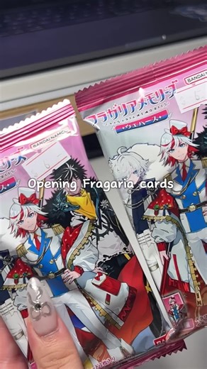 Opening Fragaria Memories wafer cards :D #sanrio #fragariamemories #blindbox