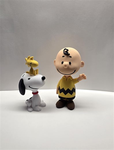Peanuts Inspired Figurine Set – Snoopy Woodstock Charlie Brown Desk Decor - Etsy