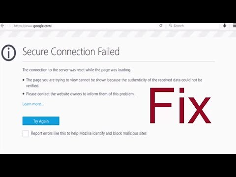 Fix Secure Connection Failed Error in Chrome and Firefox