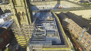 The Piece Hall, new central libary & archive are progressing. See our latest aerial footage showing some of the recent works below. | Calderdale Council | Facebook