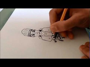 How to draw graffiti characters - Gangster Two