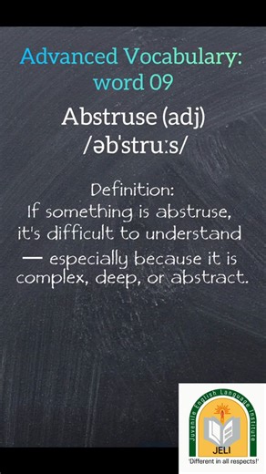 Mohammad Ferdous Rahman on Instagram: "GRE Word 09: abstruse #grevocab #satvocabulary #advancedvocabulary #wordoftheday #abstruse"