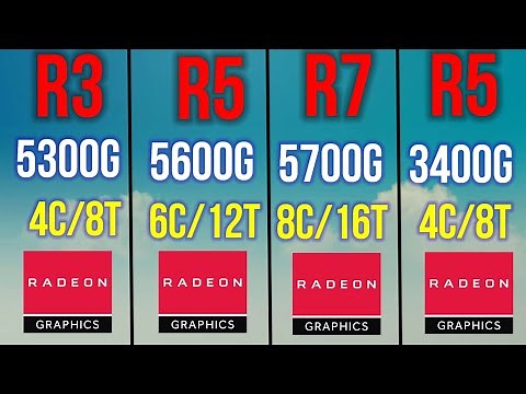 R3 5300G VS R5 5600G VS R7 5700G VS R5 3400G ON 1080P WHICH IS MOST VALUE APU IN 2021