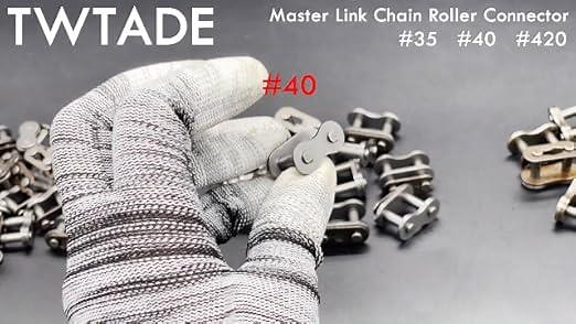 TWTADE Master Link Roller Chain Connector Link for ATV,Mini Bike,Scooter, Tractors etc.