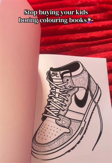 Not your average boring colouring book😏#colouring #colouringbook #sneaker #trainerdesign #kidscoloringbook