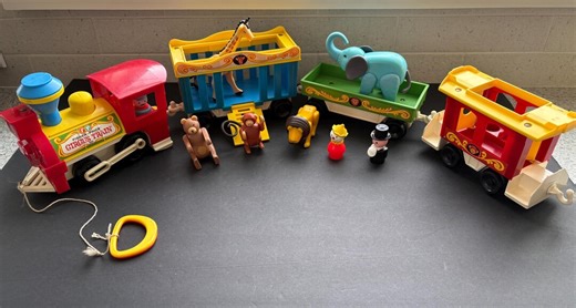 Vintage Fisher Price Little People Circus Train 1974-1976 4 Car Version Complete Set - Etsy