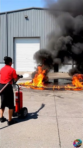 Wheeled Foam Extinguisher Demo! #shorts