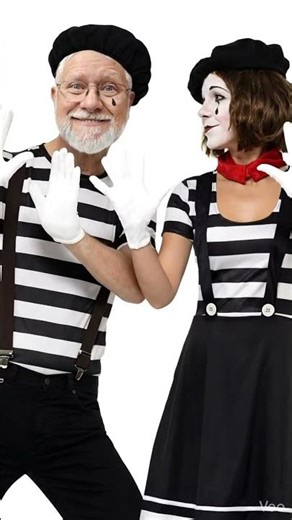 Lady Mime Artist Costume Large black street performer actress female busking job