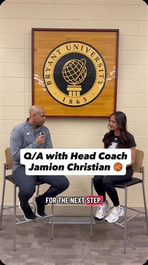 A great sit-down with Head Coach of @bryanthoops, Jamion Christian. The Bulldogs go up against Dartmouth this Wednesday, Nov. 12th for their first home game of the season. Tip-off @ 8:30 PM in the Chace 🏀🚀 GO BULLDOGS🐶 | Bryant Athletics