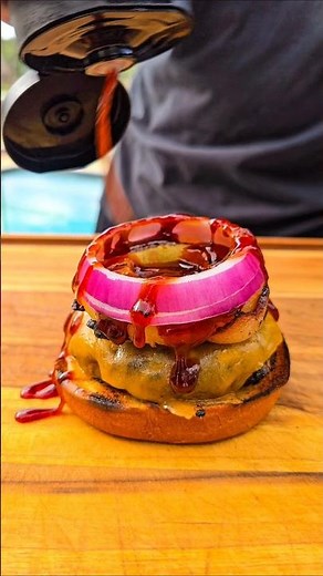Cherry Habanero Pineapple Heat burger 🔥 #burger #grilling #pineapple #bbq #food