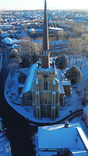 Stowmarket Winter Wonderland: Aerial Drone View