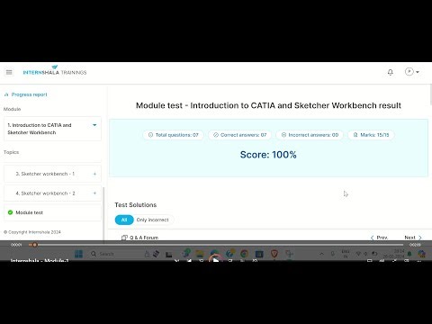 Internshala Catia Final Test answers 2024 | CATIA | bumki
