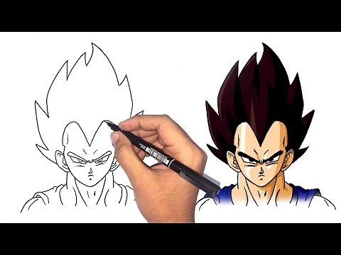how to draw vegeta step by step | art tutorial for beginners