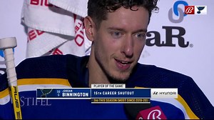 1.4K views · 160 reactions | Jordan Binnington on tying Curtis Joseph on the Blues' all-time wins leaderboard: "It means a lot. We work hard to be in these situations, and I'm just trying to do my best every day to bring success to this city." | FanDuel Sports Network Midwest | Facebook