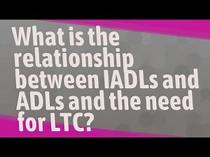 What is the relationship between IADLs and ADLs and the need for LTC?