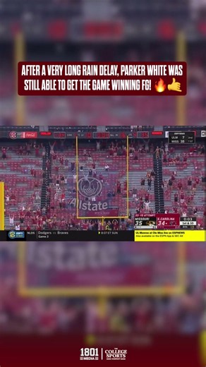 One of the CRAZIEST South Carolina games in recent history ended with a Parker White FG! 🐔🤙