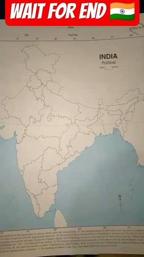 How to fill India Blank Map Short trick #shorts #india #map #tricks