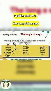 Why Does “ey” Sound Like Long E? | English Spelling Rules #shorts #english #learnenglish
