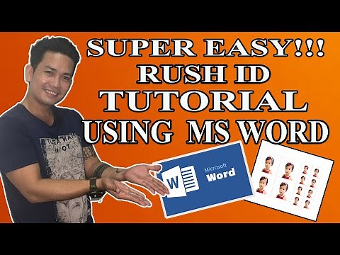 RUSH ID Tutorial Using Microsoft WORD | Printing Creations | Create and Design your IDEAS