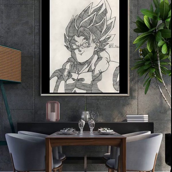 Anime Pencil Sketch Wall Art, Minimalist Manga Poster (digital Download) - Etsy