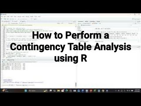 How to Perform a Contigency Table Analysis using R#r#contingencytable#categoricaldata#analysis