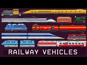 Learn Railway Vehicles | Passenger train, high speed train, monorail train #train #vehicles #railway