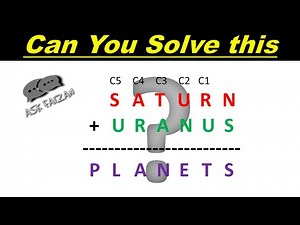 CRYPTARITHMETIC PROBLEM #6 | SATURN URANUS PLANETS CRYPTARITHMETIC PROBLEM | HINDI URDU