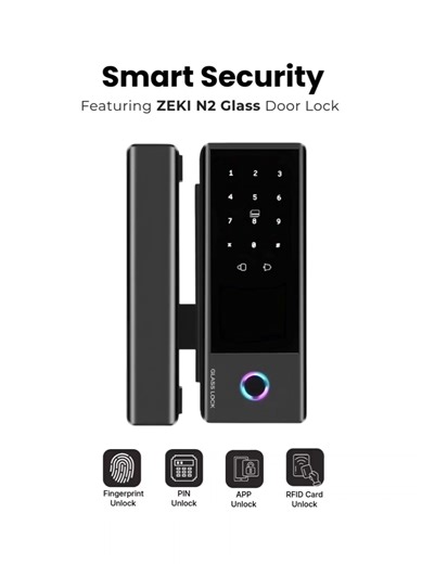 “No Keys Needed! 😱 Office Glass Door Goes Full Smart with Biometric Lock!” #SmartLock #KeylessEntry #Biometric #OfficeSecurity #zeki