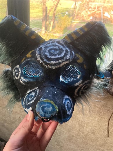 Starry Dog! Therian/animal Mask! Hand Made! Pre-made! - Etsy