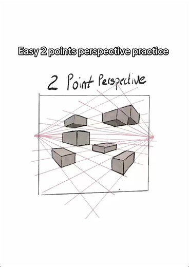 If you struggle with 2 point perspective try drawing boxes like this. Like and save . #mangaka #arthacks #arttimelapse #arttips #creatersearchingsight