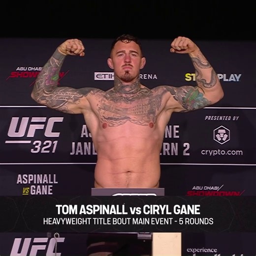 260K views · 2.2K reactions | Tom Aspinall hits the scale at 255lbs ⚖️ #UFC321 | Saturday, Primetime | LIVE on TNT Sports Box Office | TNT Sports | Facebook
