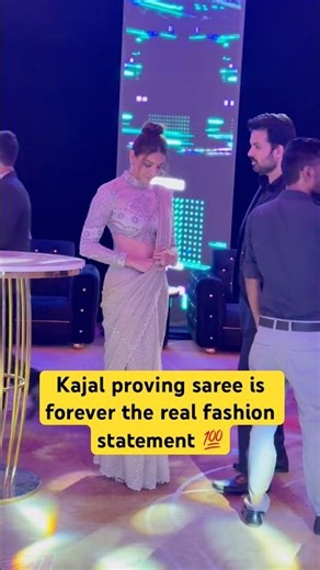 When grace meets glam… Kajal in a saree 💫 #kajalagarwal #reception #bellamkondasreenivas