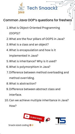 Top Java OOPS Interview Questions & Answers | Java Interview Preparation