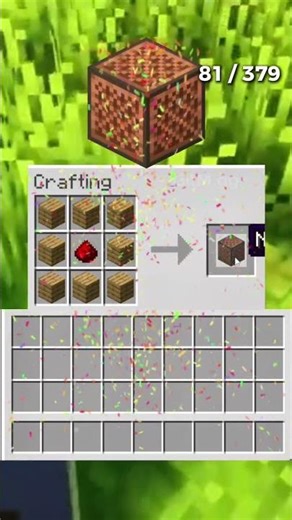 Note Block - Item 81/379. 8 planks + 1 redstone. Make music with redstone #minecraft