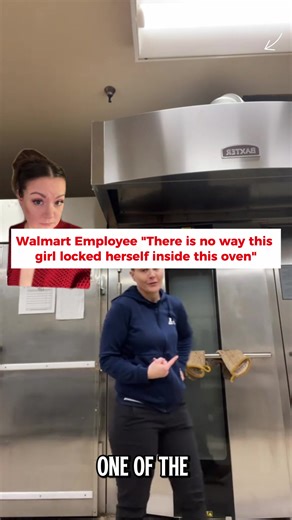 Walmart Employee demonstrates the walk in oven at Walmart Bakery and says