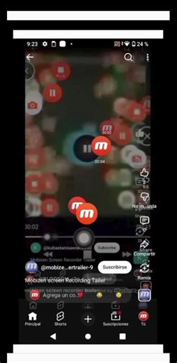 Mobizen records screen tailer