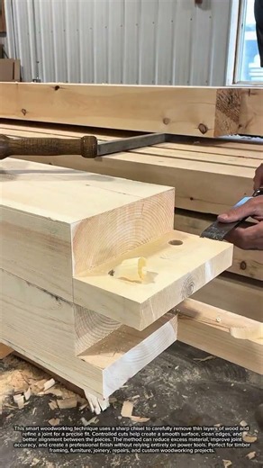 Chisel Trick Creates Perfect Wood Joints #Woodworking #DIY #Carpentry
